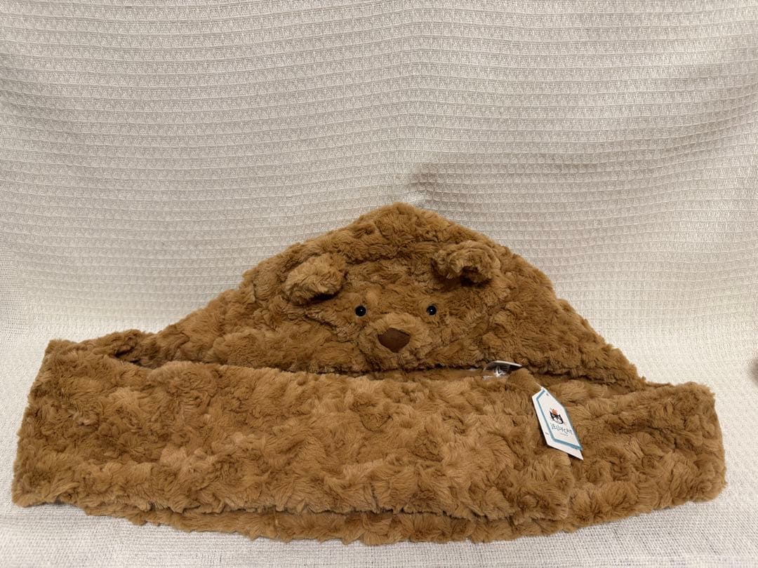  ベア デザイン フード付き スカーフ マフラー