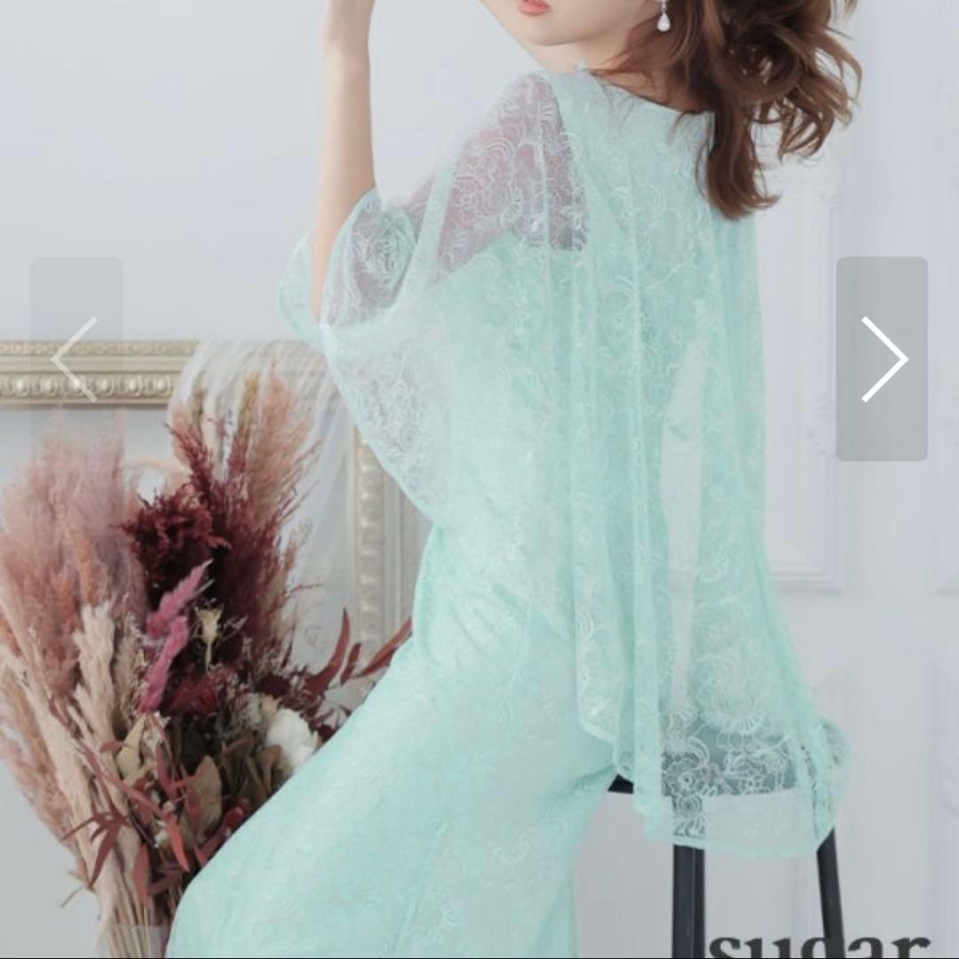 ERUKEI ミント レースロングドレス