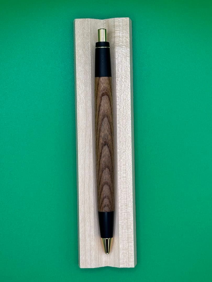 野原工芸　新型　旧クリップ　シャープペン　けやき　欅　ゴールド