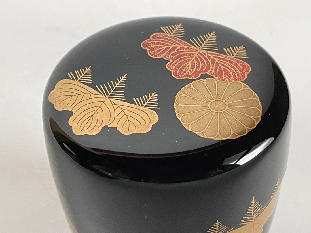 漆工　蒔絵師　中村宗尹　高台寺　中棗　棗　菊桐蒔絵　茶道具