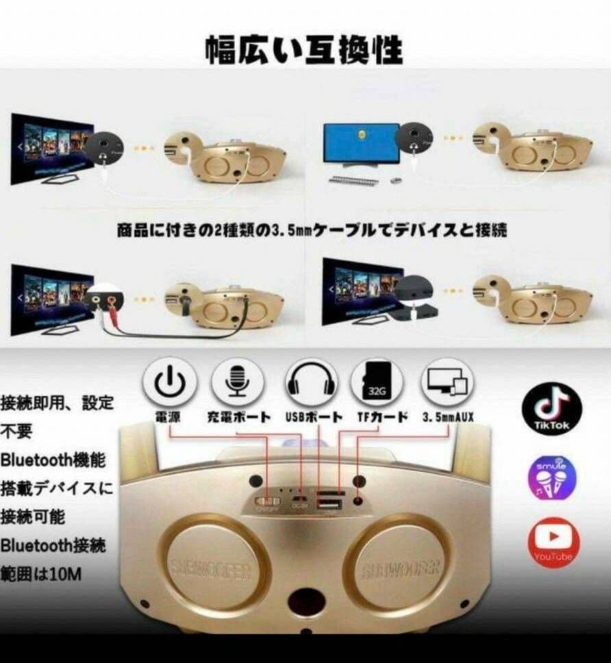 カラオケ マイク 2本 セット ワイヤレス Bluetooth スマホ セット