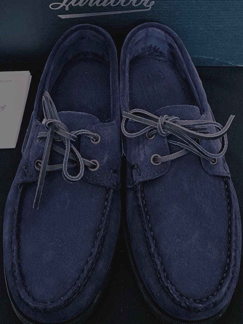 PARABOOT Barth marineスウェード　紺　uk7.5 未使用