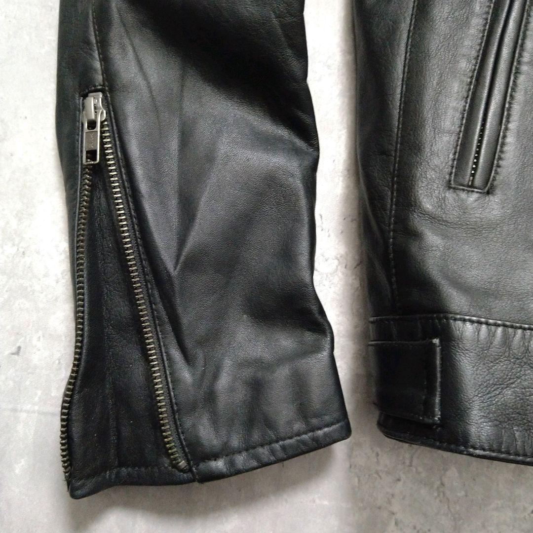 Lサイズ ジャーナルスタンダード 短丈 ラムレザー シングルライダースジャケット