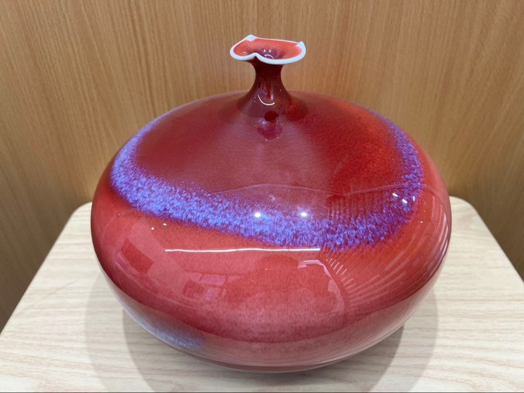 赤釉 花瓶 作家