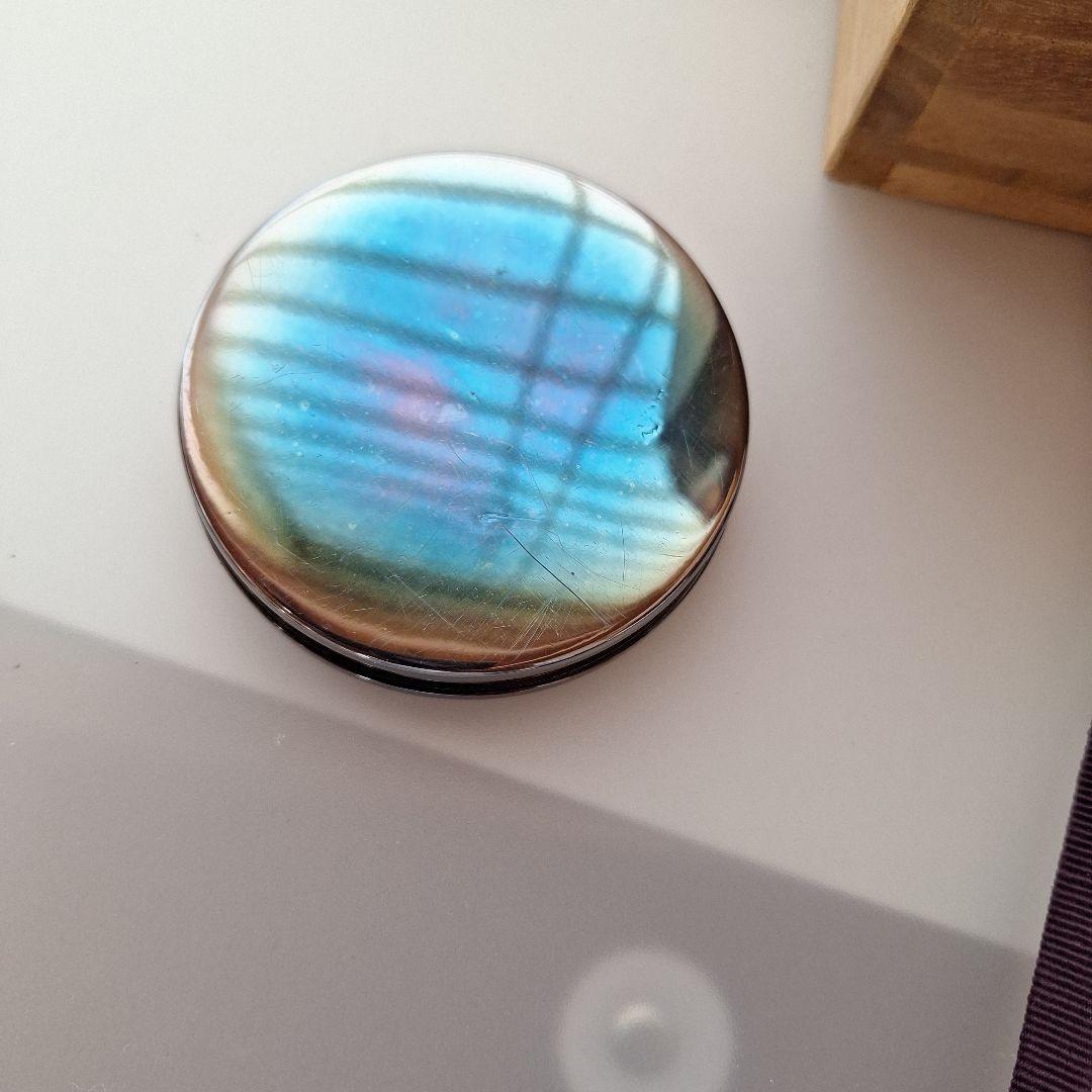 松栄堂　純銀製　茣座目打　茶筒　茶道具　銀器　銀製品