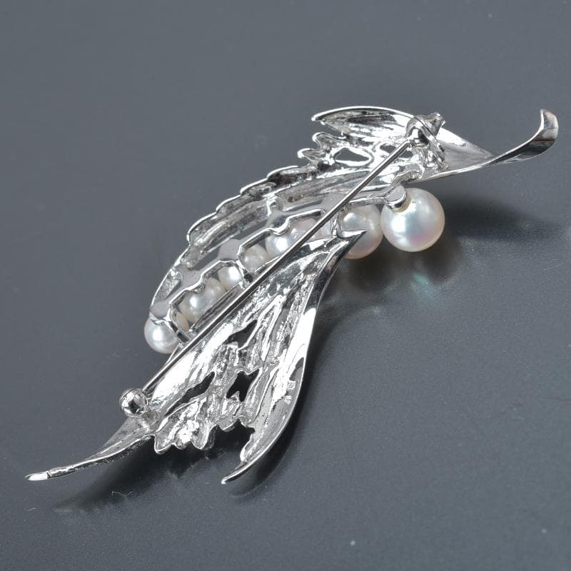 美品◇ミキモト あこや真珠 ブローチ パール6.5mm 6.7g 全長6.4cm