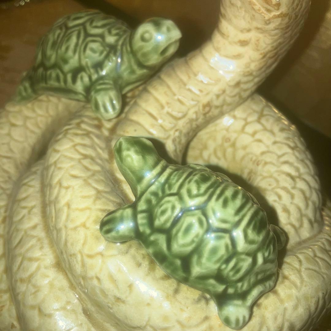 【特級呪物】玄武様の守護神宿る蛇亀のオブジェ　縁起物　風水　四天王　開運　占い