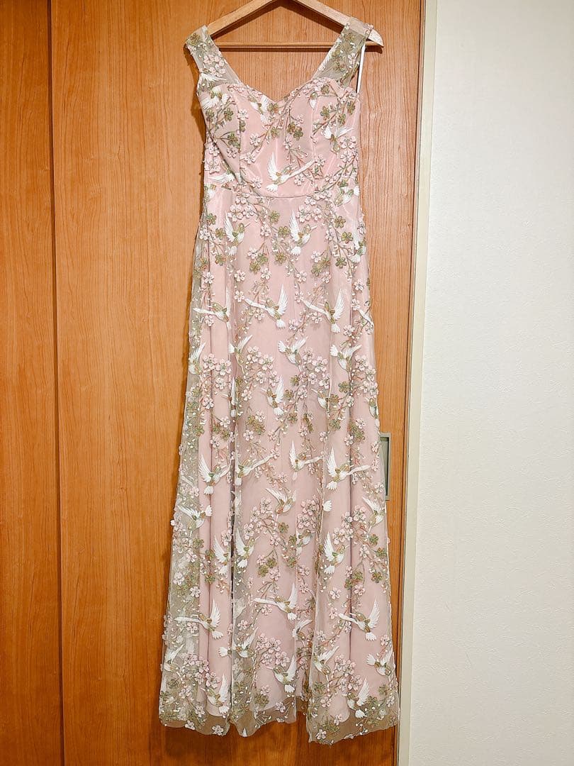 アミ　カラードレス　ピンク和柄　9号