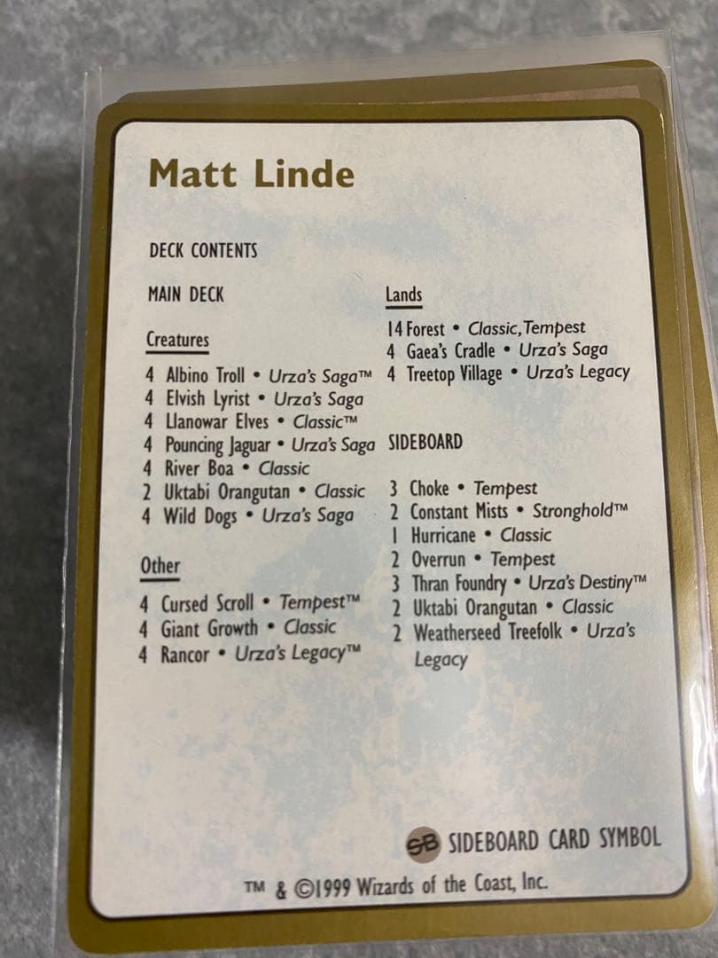 WorldChampionshipDecks1999⭐︎Matt Linde
