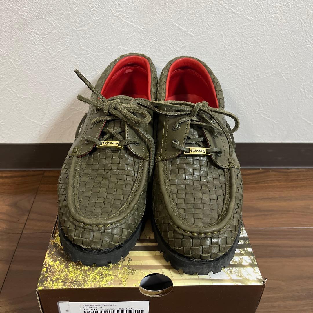靴 supreme timberland woven 3eye lug shoe