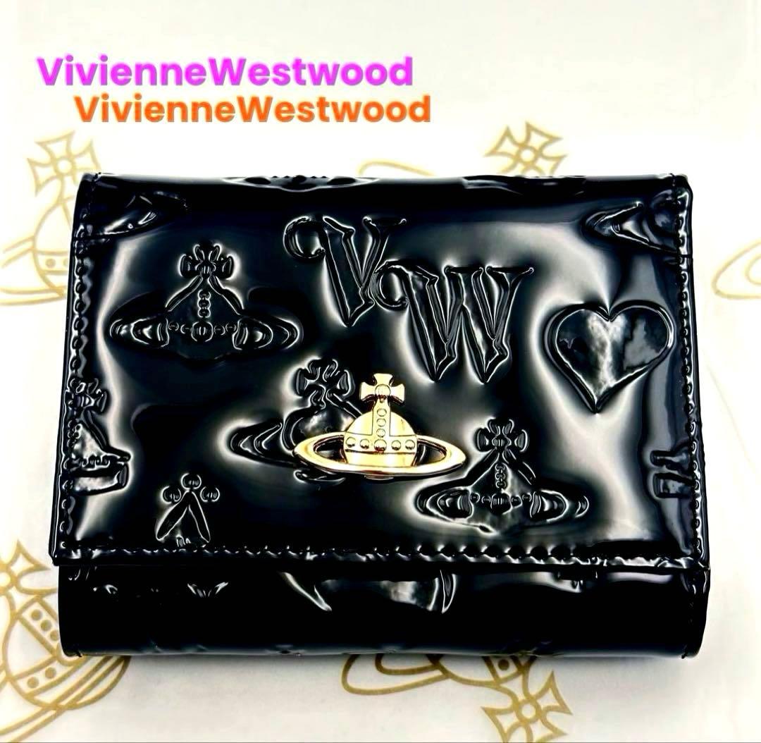 【♡最新✦新品♡】Vivienne Westwood 三つ折り財布 ブラック 黒