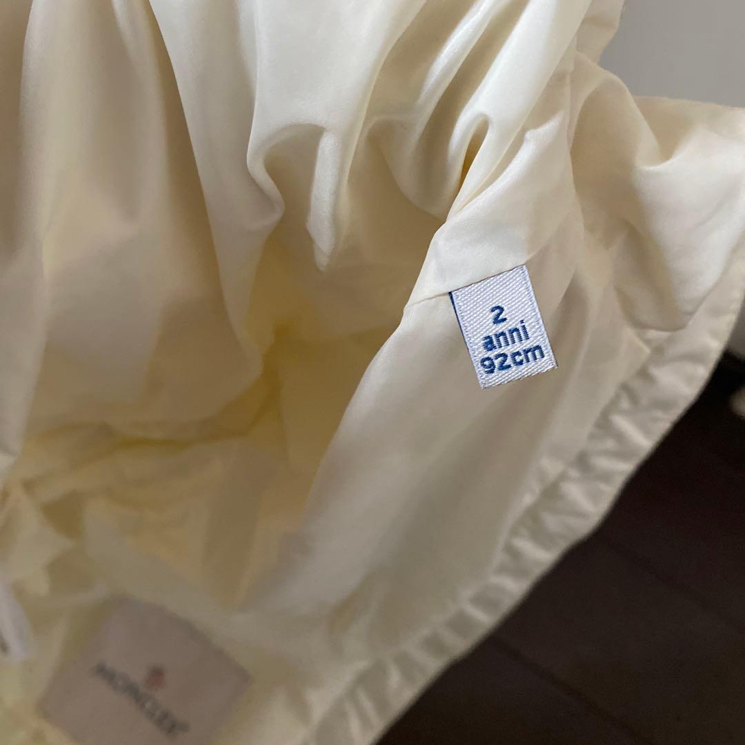 MONCLER ホワイト フリルジャケット　キッズ　　92㎝