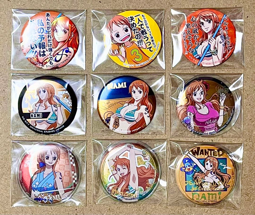 USJ ユニバ ONE PIECE プレミア・サマー コレクタブル缶バッジ ナミ