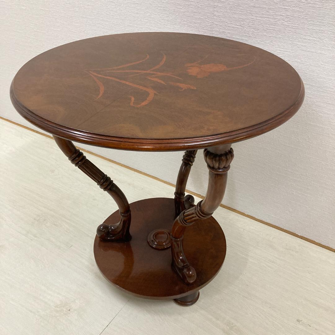 イタリア　象嵌　カフェテーブル ラウンドテーブル　ダイニングテーブル　サイド