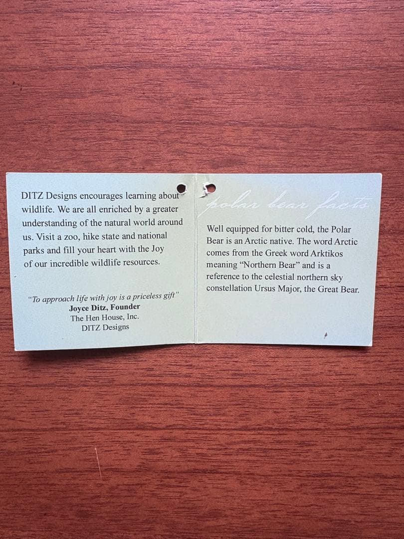 DITZ ホワイトベア ぬいぐるみ