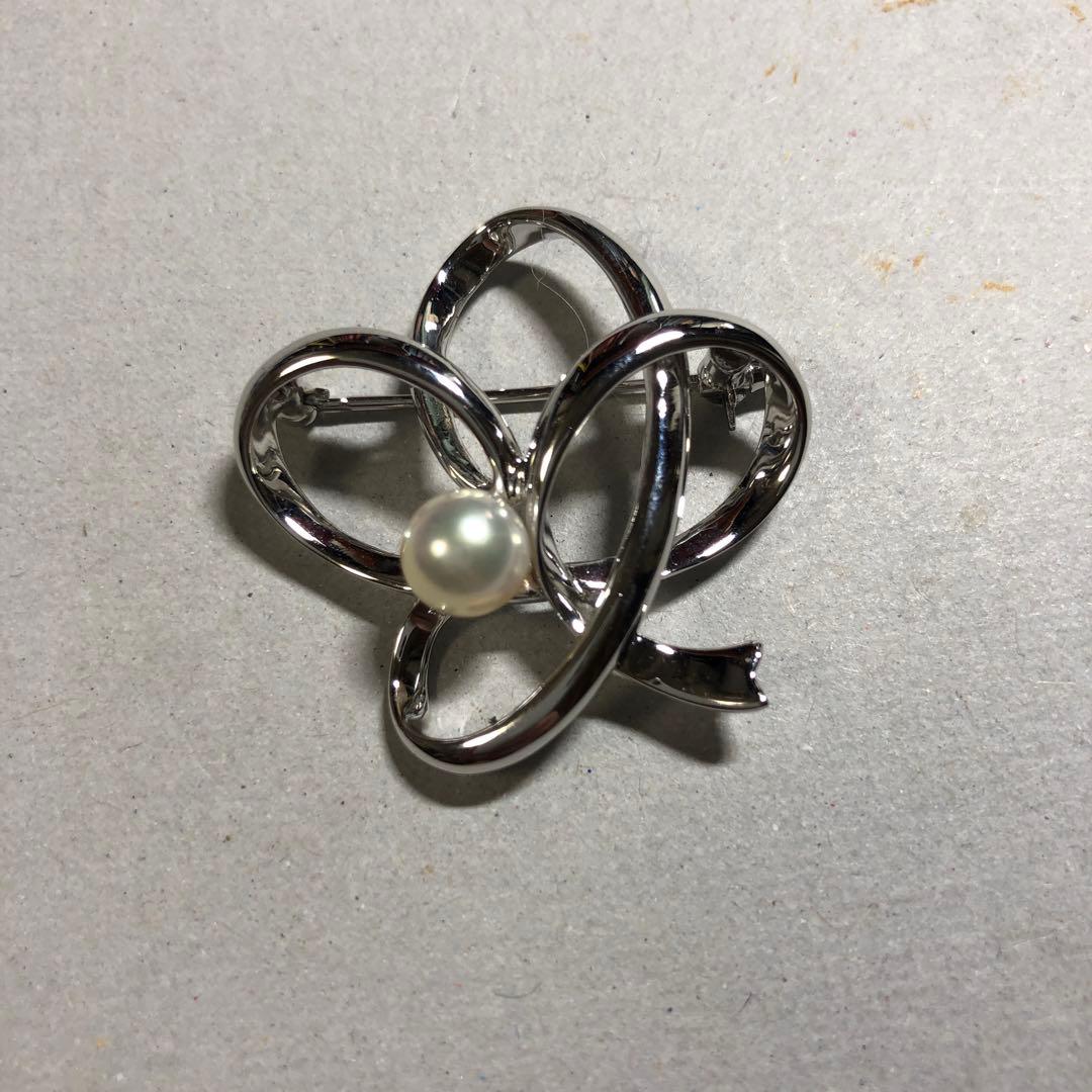 12066 MIKIMOTO ミキモト パール　本真珠　ブローチ　NHK