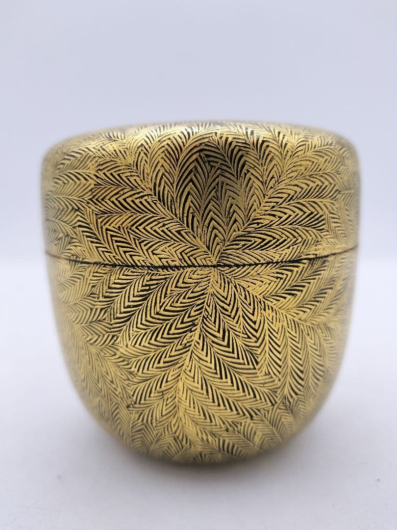 c432 大棗 上り藤にしのぶ 二千年記念 山中塗 関翠雲 木箱 茶道具 古物