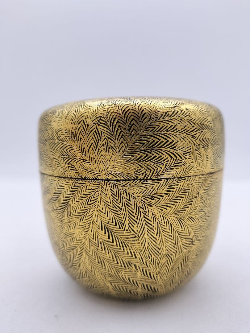 c432 大棗 上り藤にしのぶ 二千年記念 山中塗 関翠雲 木箱 茶道具 古物