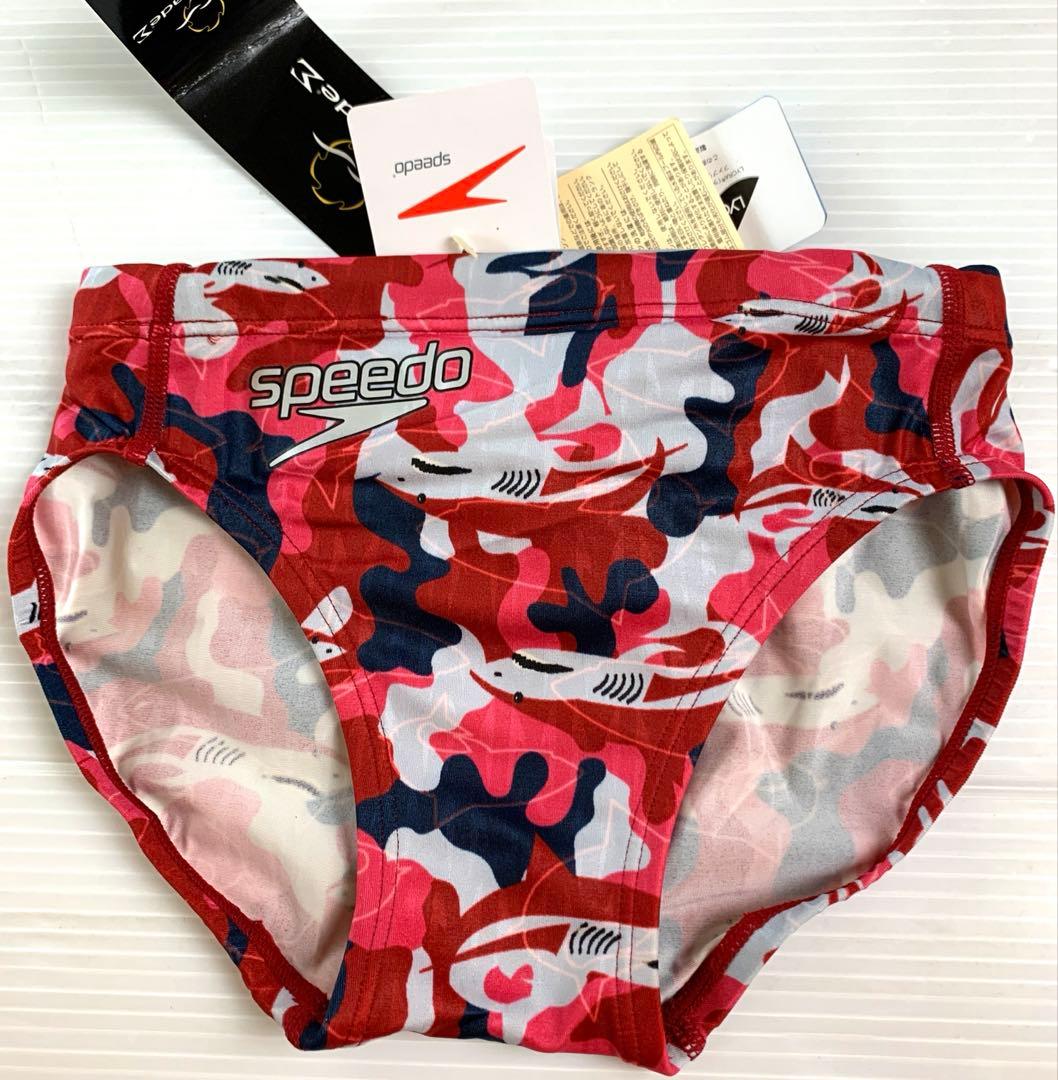 新品未使用品タグ付き　speedo 競泳水着 シャーク柄　Mサイズ　ブルーオウ