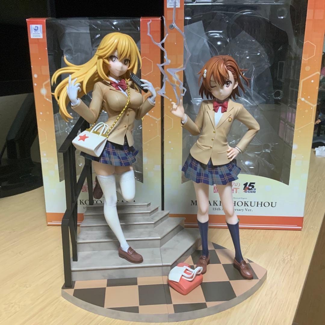 【開封済表情パーツ有】とある科学の超電磁砲15周年フィギュア 御坂美琴&食蜂操祈