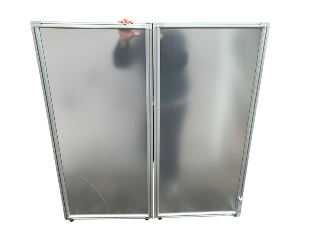 【美品】パーテーション 2枚セット アルミ オフィス 衝立 間仕切り 什器