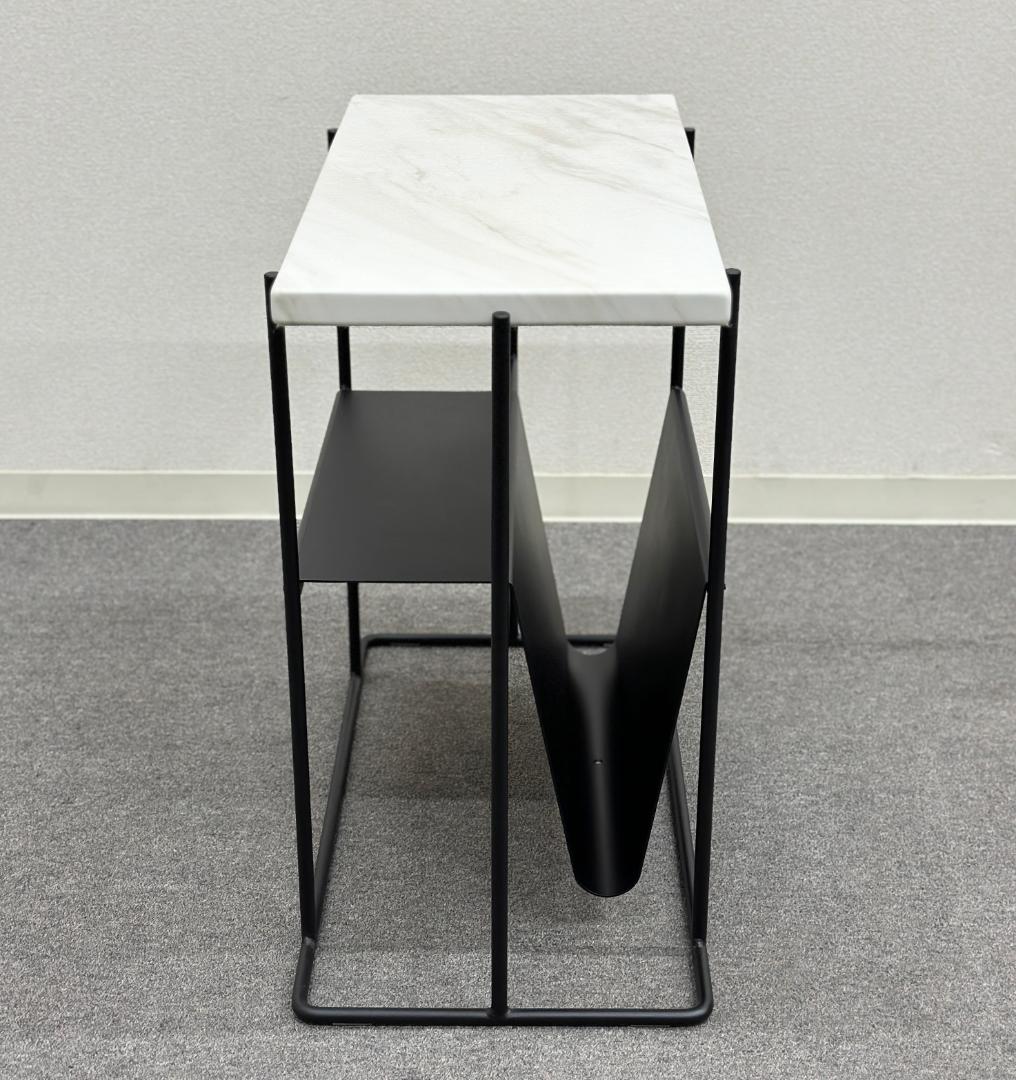 美品■ボーコンセプト■パリス　サイドテーブル　マガジンラック　大理石　エレガント