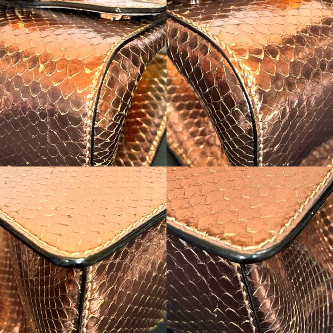 専用品JIMMY CHOO MADELINE パイソン 2WAYバッグ定価40万