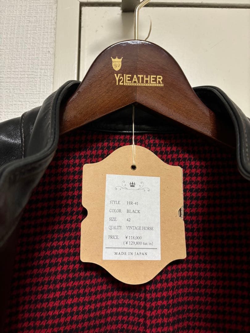 Y2LEATHER HR-41 シングルライダースジャケット 黒