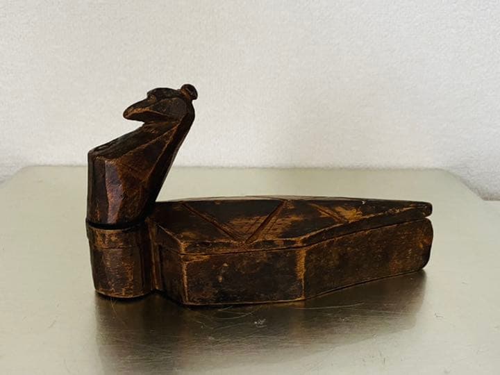 李朝　古物　木製鳥形入物　古美術　民藝　骨董　プロカント