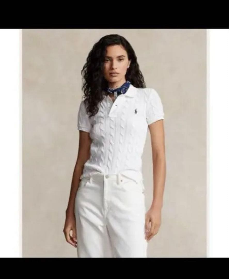 ケーブルニット ポロシャツ　ポロ ラルフ ローレン　X Sサイズ