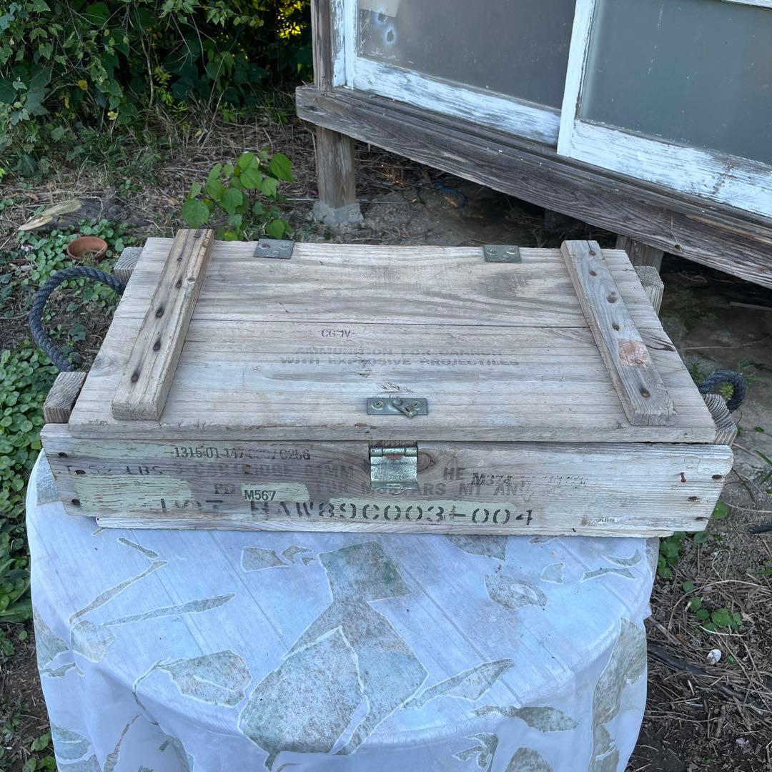 ビンテージ　米軍　木製弾薬箱
