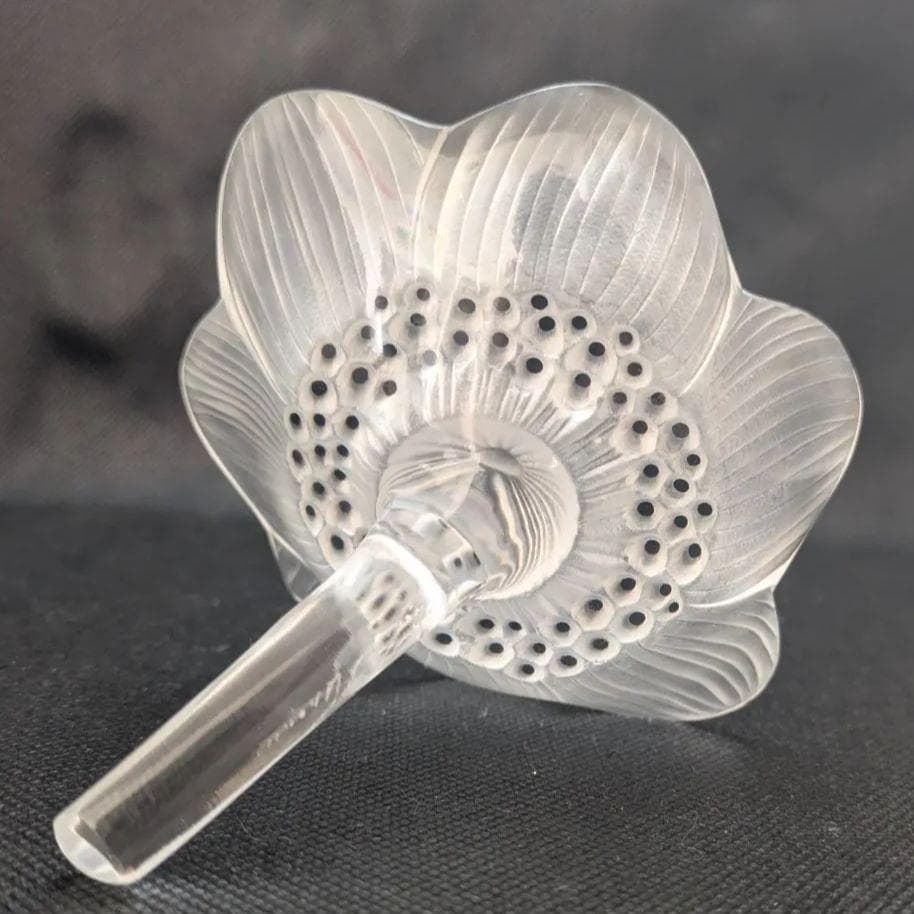 美品 刻印 Lalique ルネ・ラリック アネモネ ペーパーウェイト 文鎮
