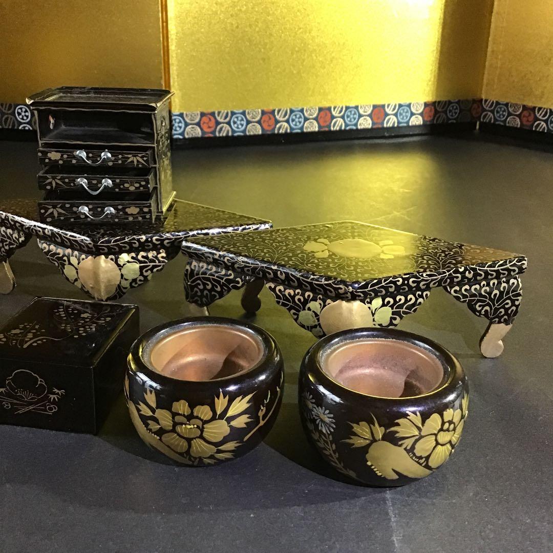 大名金蒔絵雛道具7点　江戸時代　　　B I