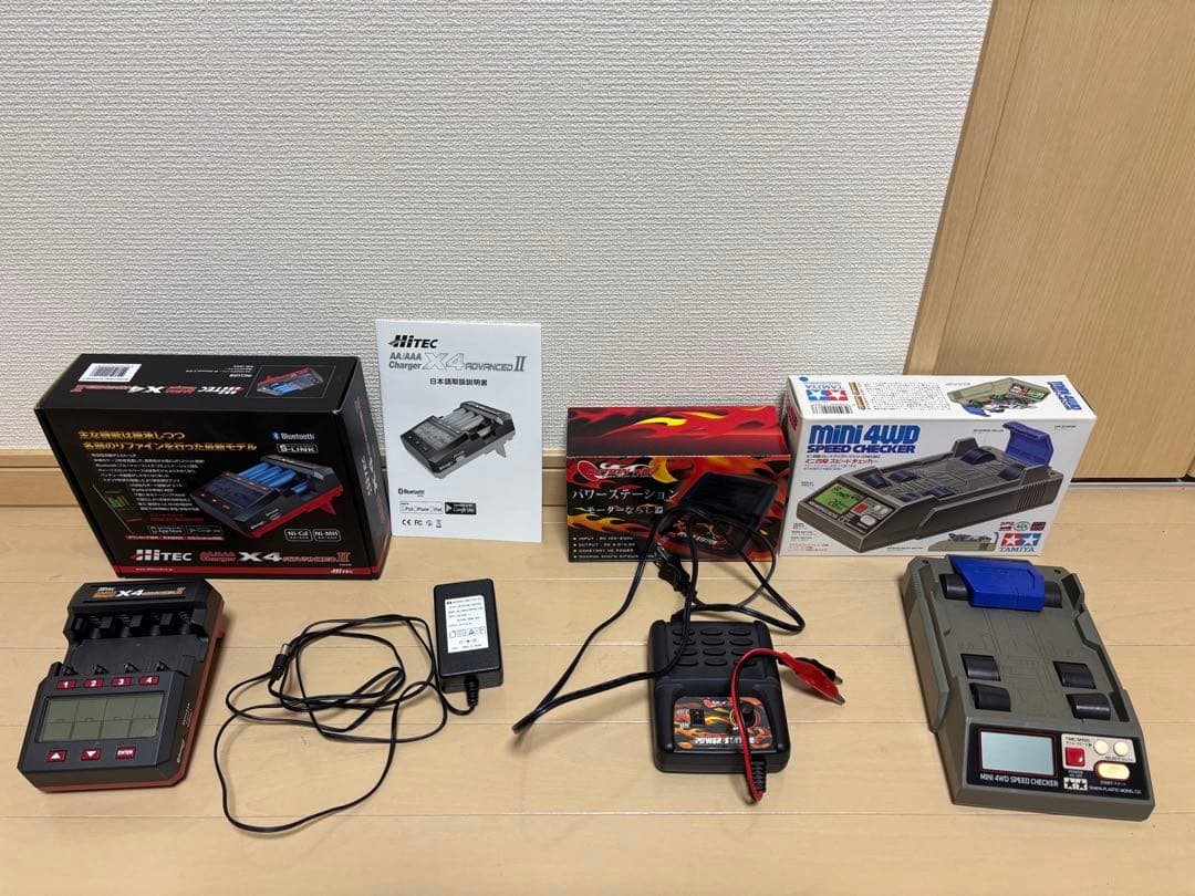 ミニ四駆　セッティング道具一式(充電器　モーターならし器　スピードチェッカー)