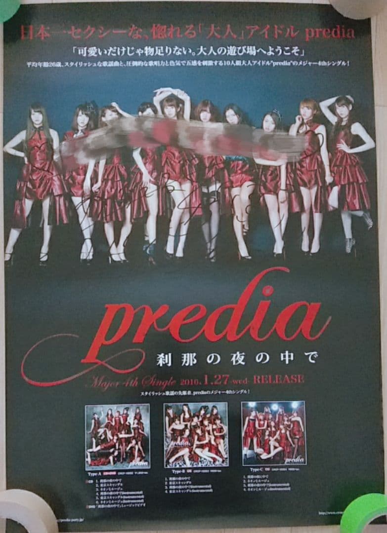 predia ポスター 水野まいサイン付き 刹那の夜の中で 非売品 入手困難