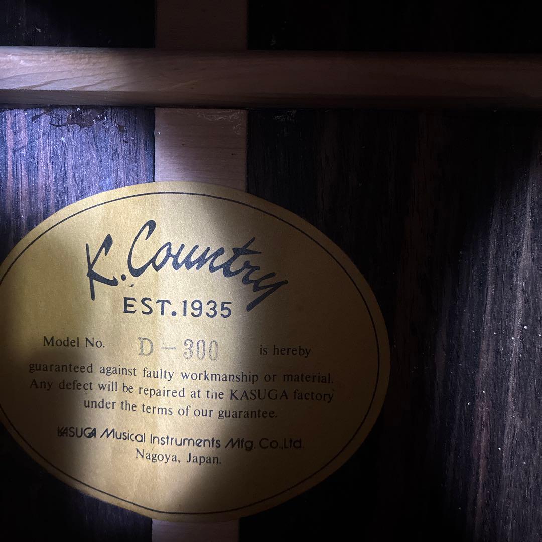 K.Country D-300 アコースティックギター　エレアコ仕様