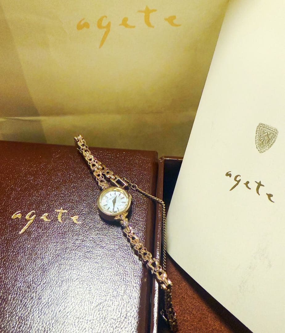 agete♡ジュエリーウオッチ　時計　K10 アガット　美品