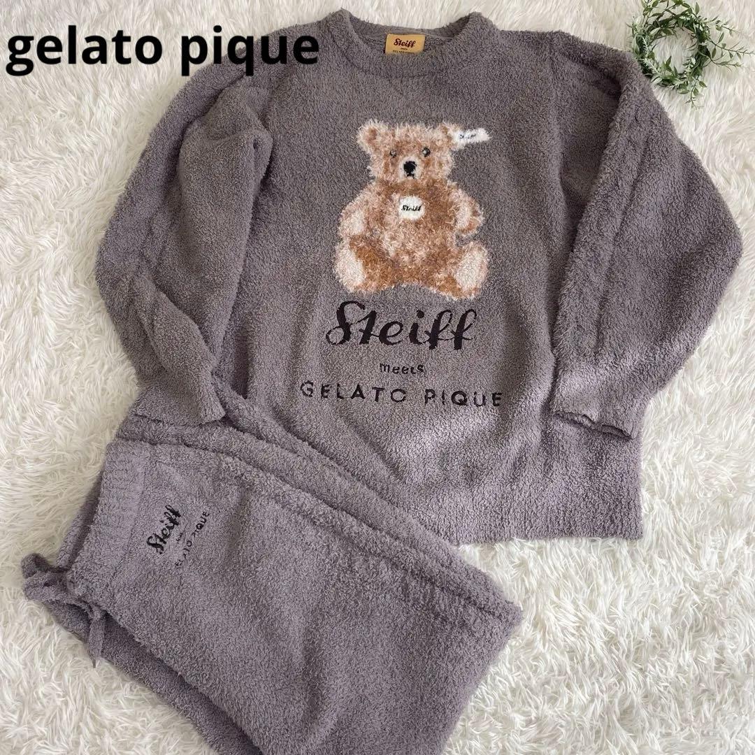 ジェラートピケ シュタイフ パウダージャガードプルオーバー＆ロングパンツセット