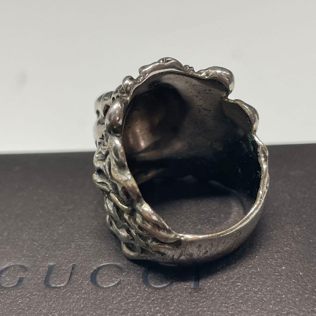 i*r様 GUCCI ライオンヘッドリング シルバー　19号