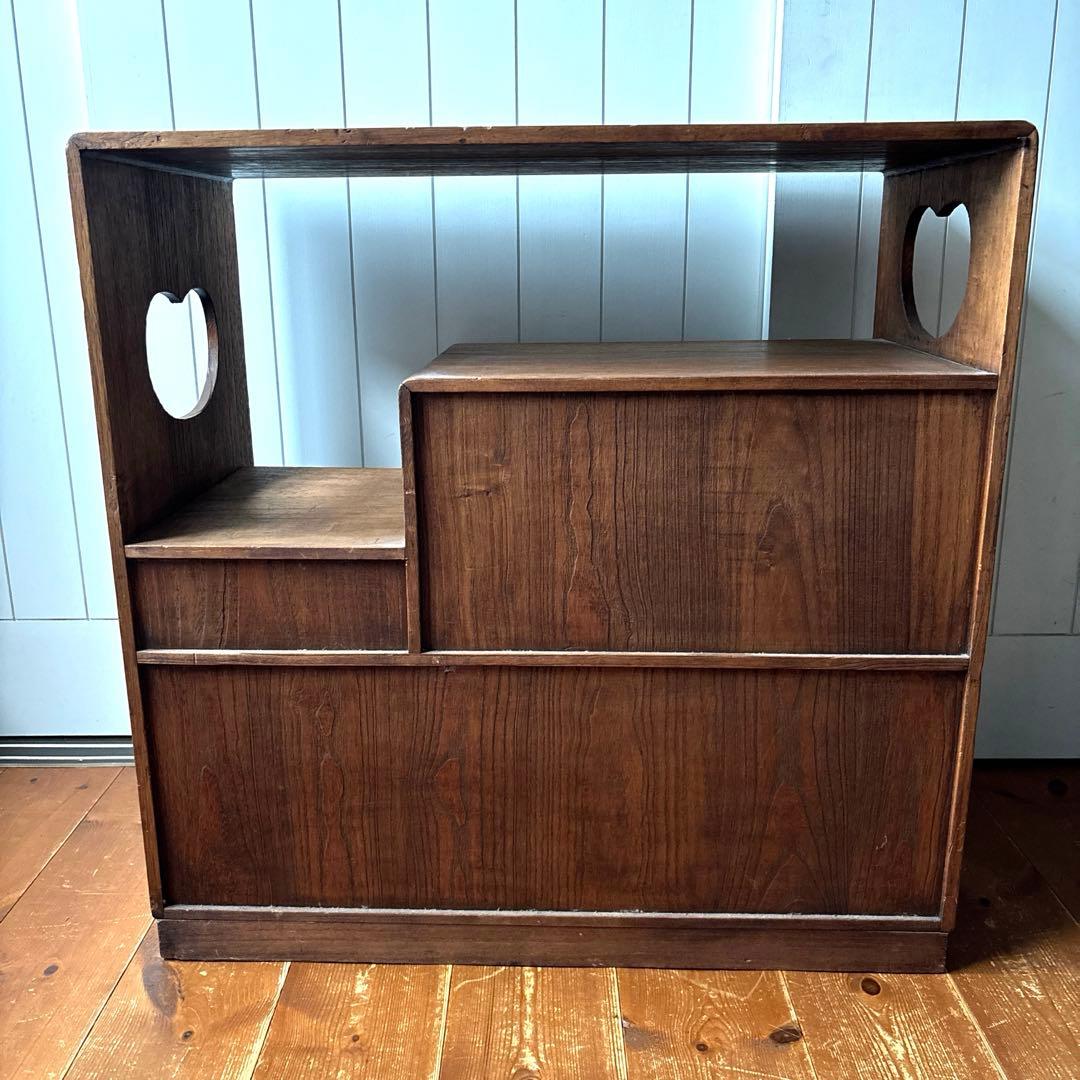 アンティーク　茶箪笥　飾り棚