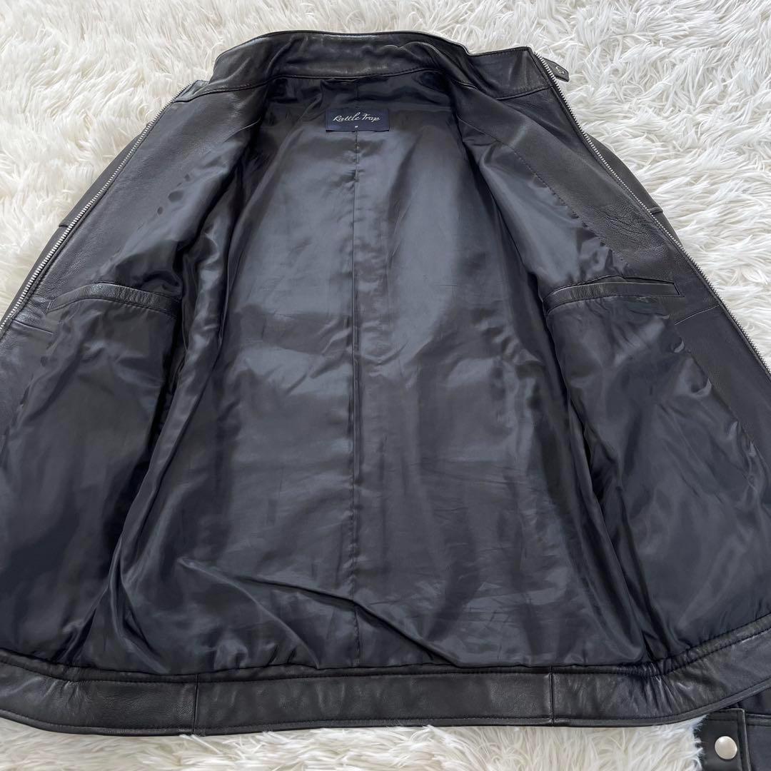 美品✨ラトルトラップ　シングルライダースジャケット　レザージャケット　羊革　M