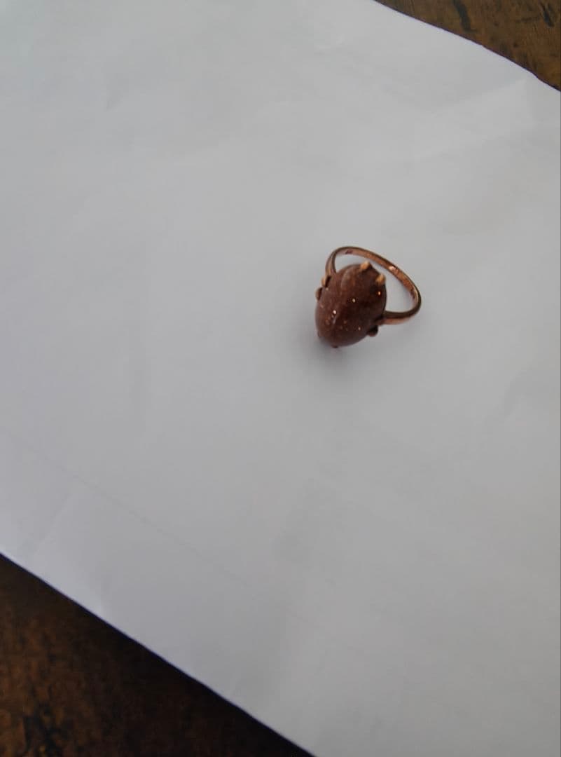 agete ブラウン ドロップ型 リング