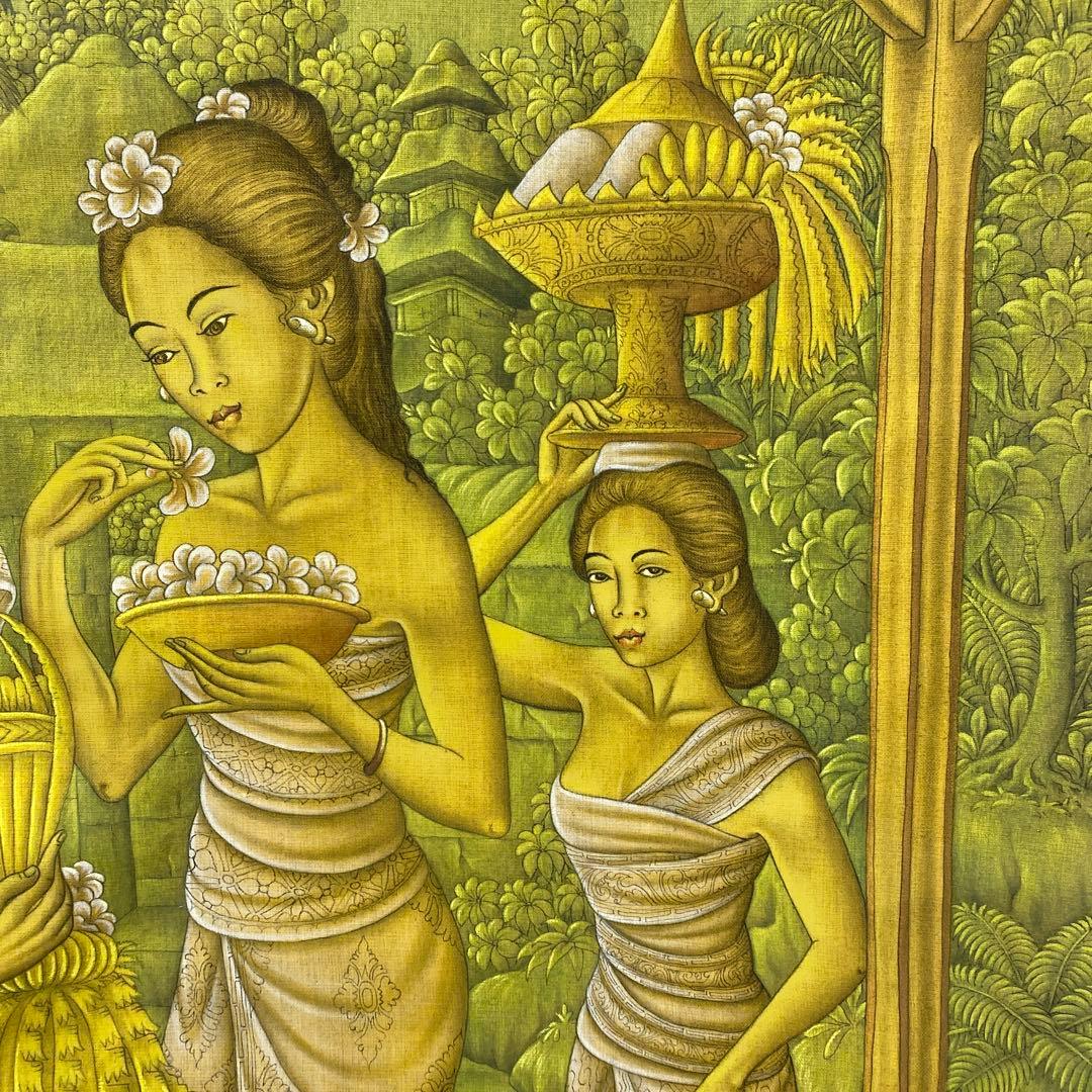 バリ島　巨大なウブド絵画　バリアート