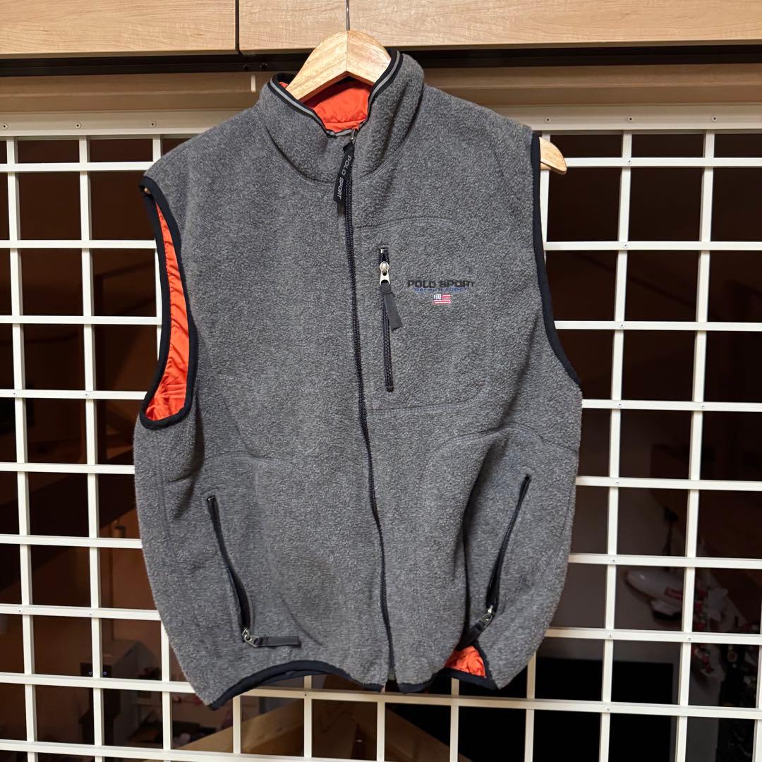 【L】POLO SPORTS ポロスポーツ リバーシブルベスト USA製