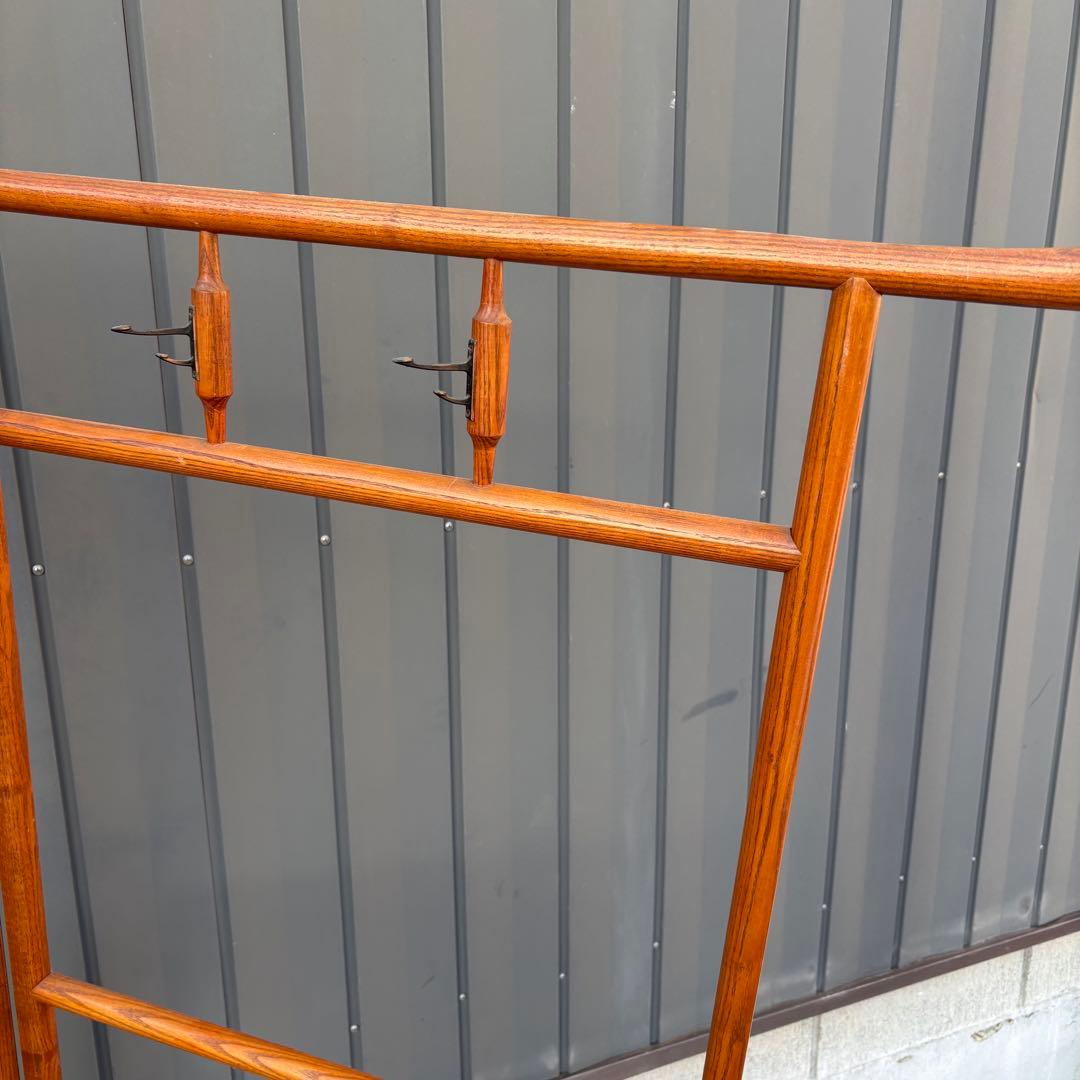 昭和レトロ 和風 古民具 漆塗り 衣桁 衣紋掛け 古道具 和家具 赤茶 着物掛け