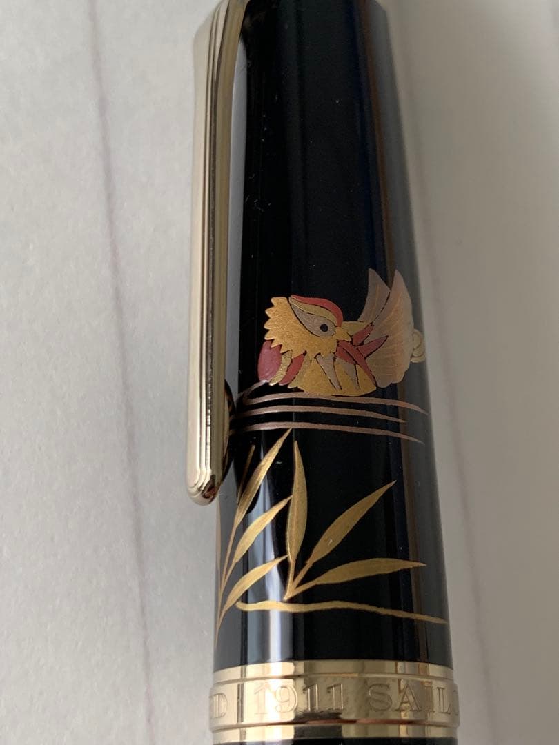 セーラー 14K 万年筆 香仙蒔絵 鴨