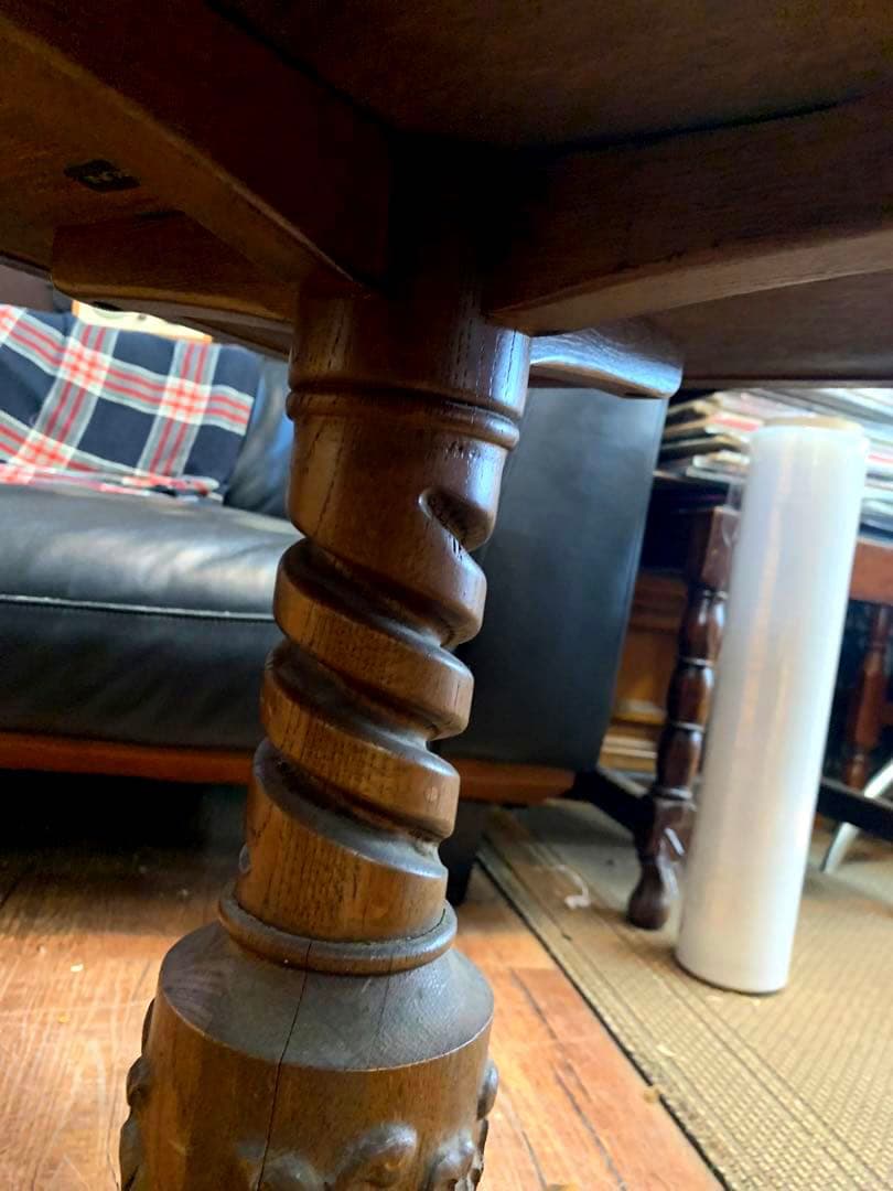 レア　ヴィンテージ 孔雀maruni エジンバナラ&チーク　サイドテーブル