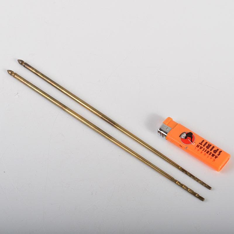 茶道具　下間庄兵衛造　銅製　御飾　火箸　共箱　C　6199