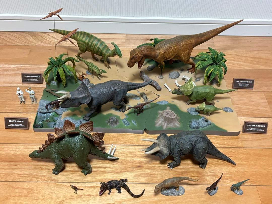 タミヤ 1/35 恐竜世界シリーズ 超大型情景ディスプレイセット 塗装済 完成品