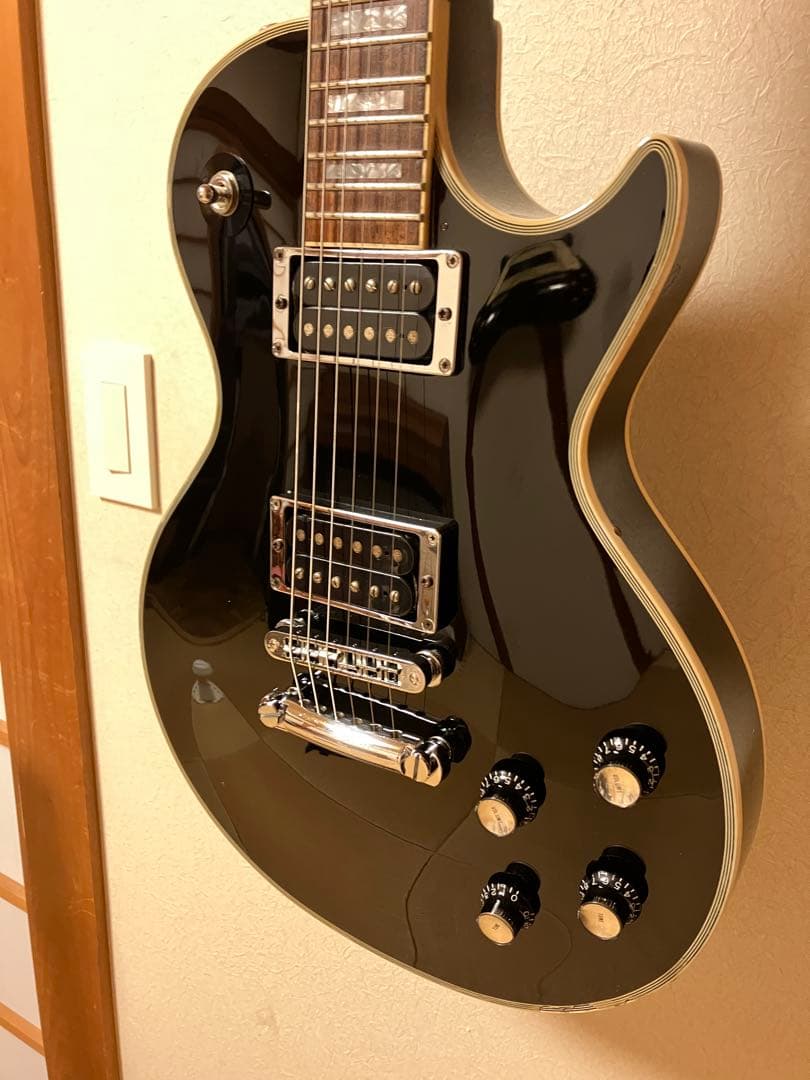 Burny レスポールカスタムタイプ ブラック×シルバー